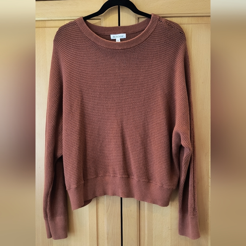PROLOGUE | Rust Knit Dolman Sweater